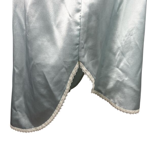 Vintage Val Mode Lingerie Nightgown Large Blue Lace V-Neck - Picture 12 of 13